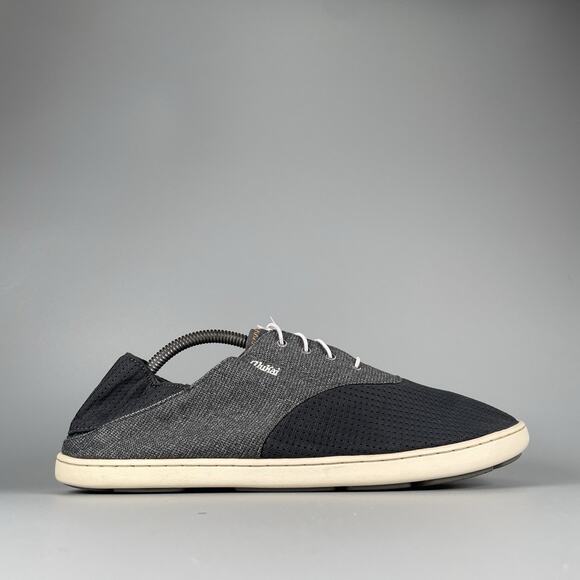 OluKai Nohea Moku Men’s 10.5 Gray Mesh Comfort Sneaker Casual Shoe Beach Sneaker main image 3